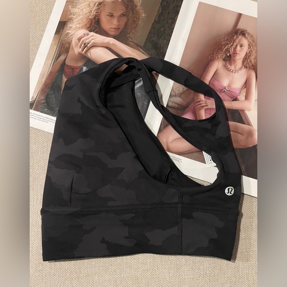 Lululemon Wunder Train Longline Bra Medium Support C/D Cup In Camo Size 2 - Picture 14 of 14